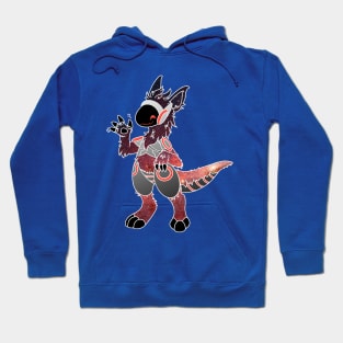 Protogen Fursuit Waving Cosmic Red stars Fursona Furry Hoodie